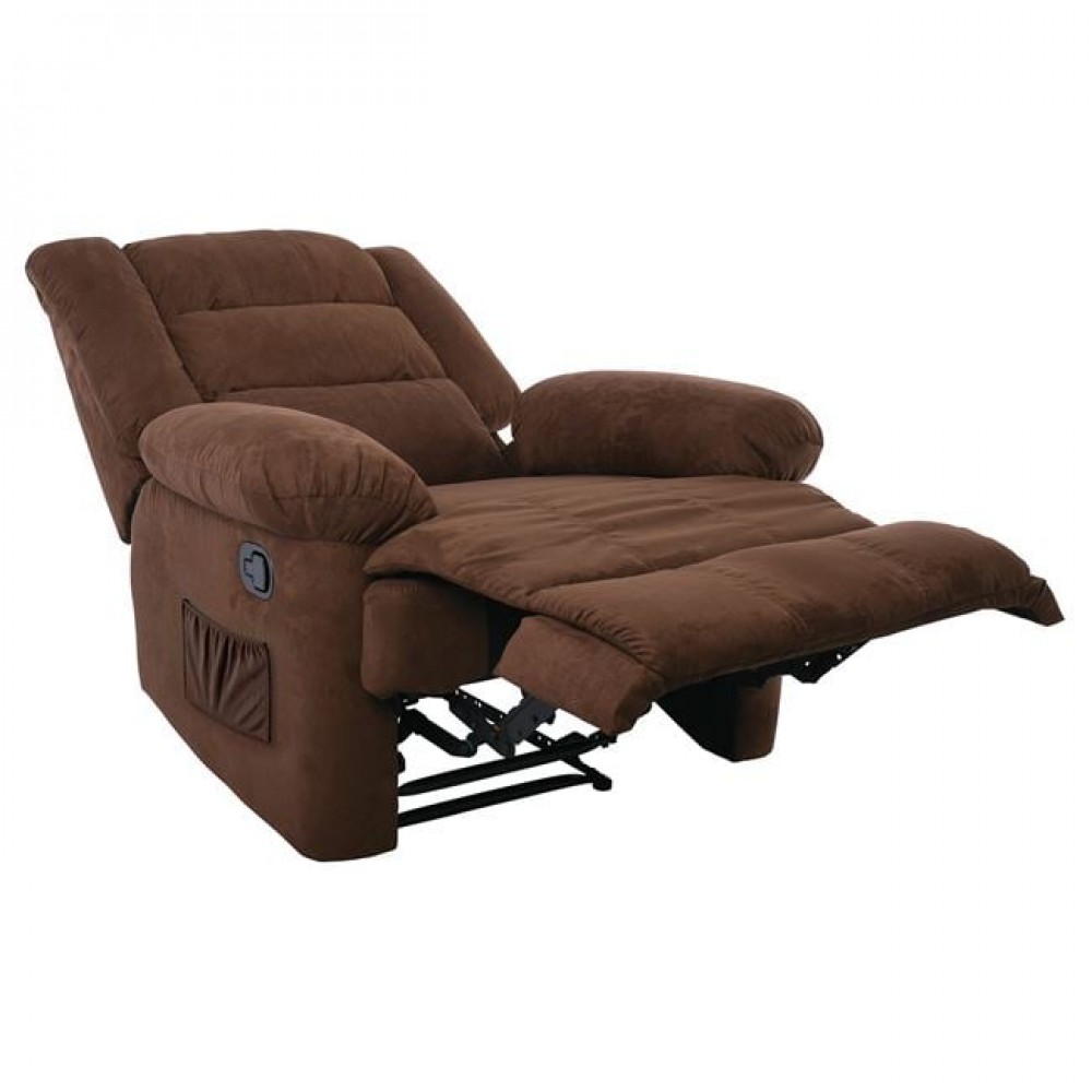 Πολυθρόνα "JULIA" massage relax από ύφασμα σε χρώμα καφέ 93x90x100