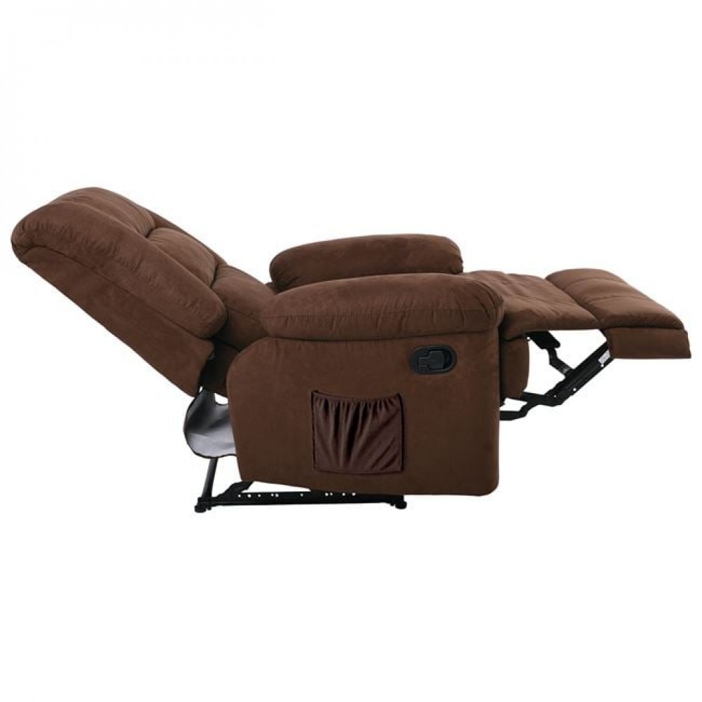 Πολυθρόνα "JULIA" massage relax από ύφασμα σε χρώμα καφέ 93x90x100