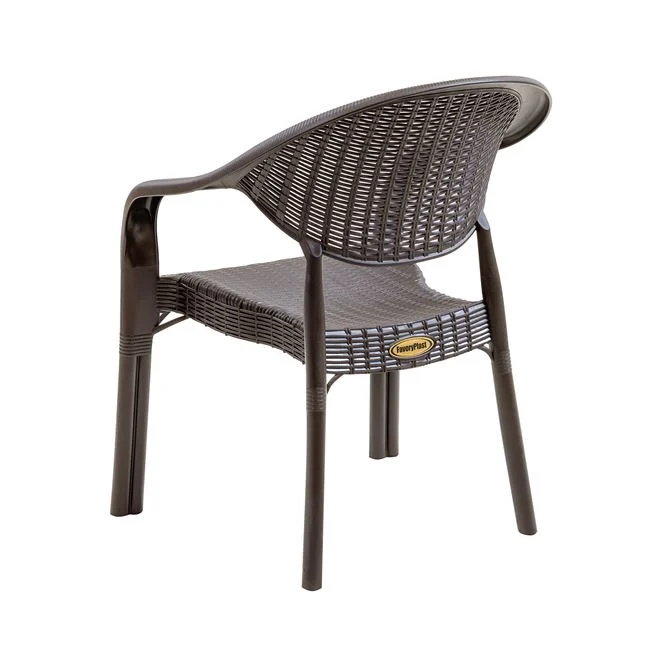 Πολυθρόνα κήπου "BAMBOO" απο PP-UV σε χρώμα καφέ 63x61x81