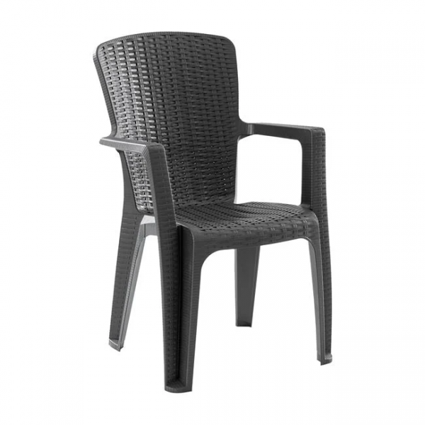 Πολυθρόνα κήπου "SIDE" απο PP-UV σε χρώμα ανθρακί 59x61x89