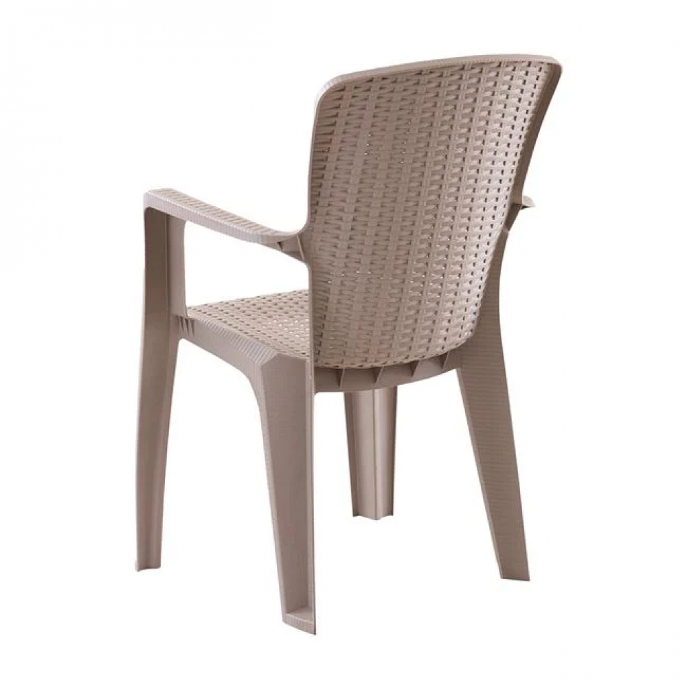 Πολυθρόνα κήπου "SIDE" απο PP-UV σε χρώμα cappuccino 59x61x89