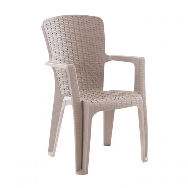 Πολυθρόνα κήπου "SIDE" απο PP-UV σε χρώμα cappuccino 59x61x89