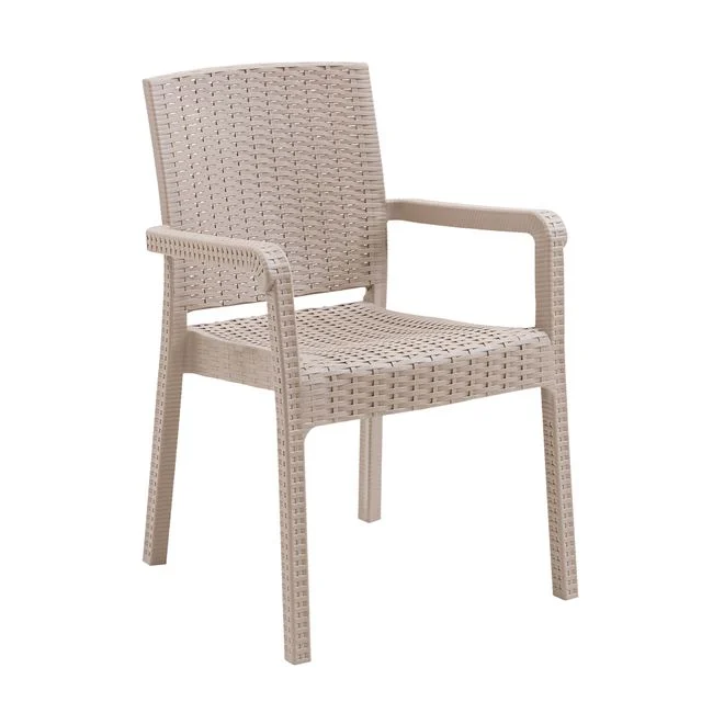 Πολυθρόνα κήπου "LORA" απο PP-UV σε χρώμα cappuccino 57x60x86