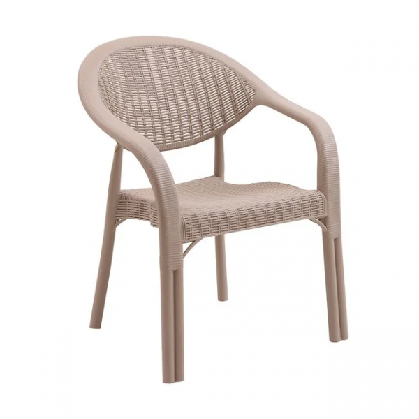 Πολυθρόνα κήπου "BAMBOO " απο PP-UV σε χρώμα cappuccino 63x61x81