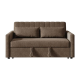 Καναπές-κρεβάτι "TEMPO-W" με ανάκλιση πλάτης απο ύφασμα σε χρώμα καφέ 136x93x80