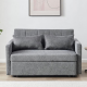 Καναπές-κρεβάτι "TEMPO-W" με ανάκλιση πλάτης απο ύφασμα σε χρώμα γκρι 136x93x80