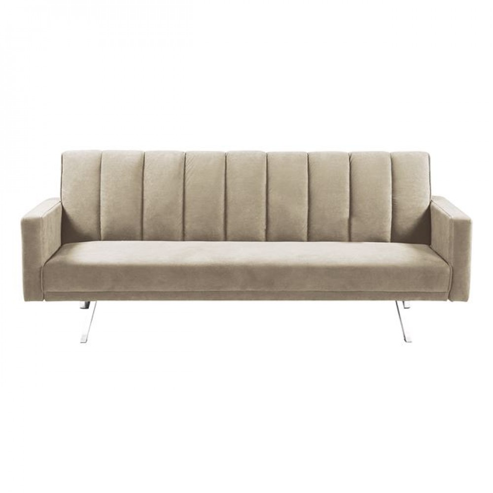 Καναπές-κρεβάτι 3θέσιος "HIT" απο ύφασμα σε χρώμα μπεζ 198x86x81