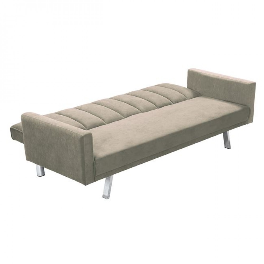 Καναπές-κρεβάτι 3θέσιος "HIT" απο ύφασμα σε χρώμα μπεζ 198x86x81