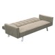 Καναπές-κρεβάτι 3θέσιος "HIT" απο ύφασμα σε χρώμα μπεζ 198x86x81