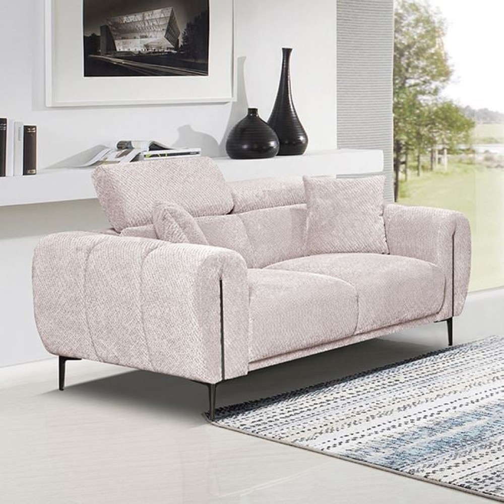 Kαναπές σαλονιού "SEVILLE" 2Θέσιος απο ύφασμα σε χρώμα μπεζ 165x96x75/95