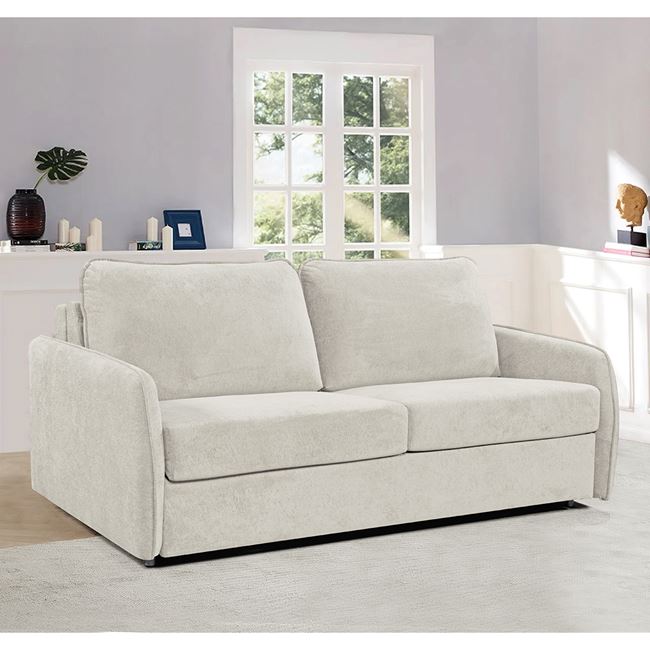 Καναπές-κρεβάτι "LESTER" 2θέσιος απο ύφασμα σε χρώμα μπεζ 180x98x89