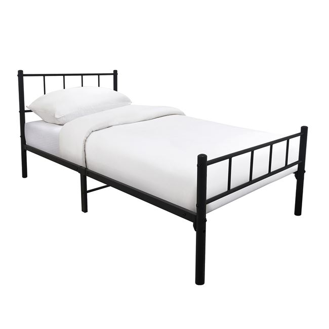 Κρεβάτι μονό "TIVO" απο μέταλλο σε χρώμα μαύρο 96x198x95