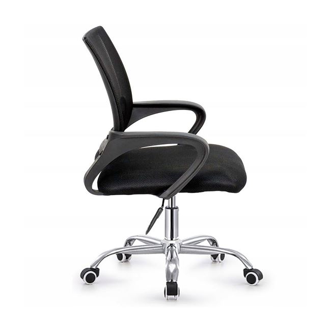 Πολυθρόνα Γραφείου "BF2101-W" απο μέταλλο/ύφασμα σε χρώμα μαύρο 58x55x83/93