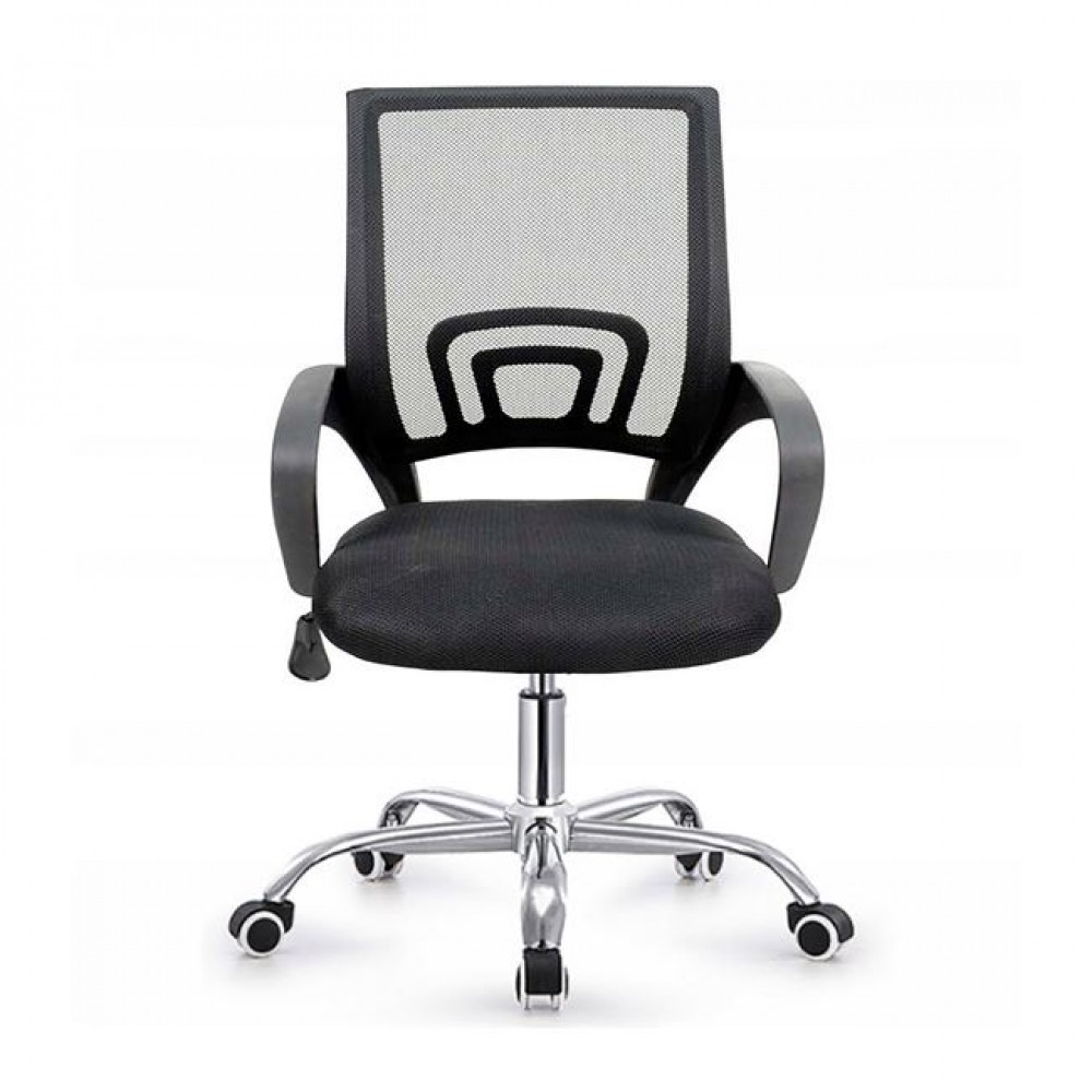 Πολυθρόνα Γραφείου "BF2101-W" απο μέταλλο/ύφασμα σε χρώμα μαύρο 58x55x83/93