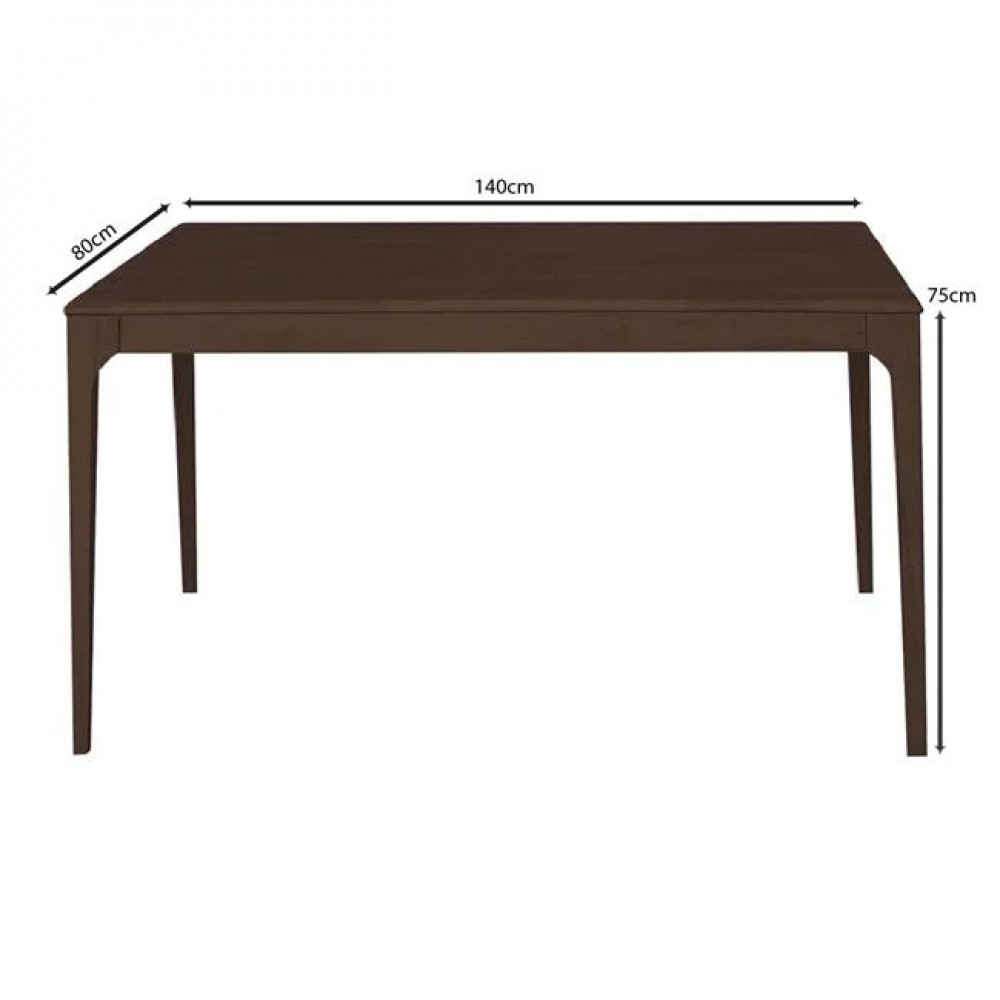 Τραπέζι τραπεζαρίας "CARTER" απο ξύλο σε χρώμα καρυδί 140x80x75