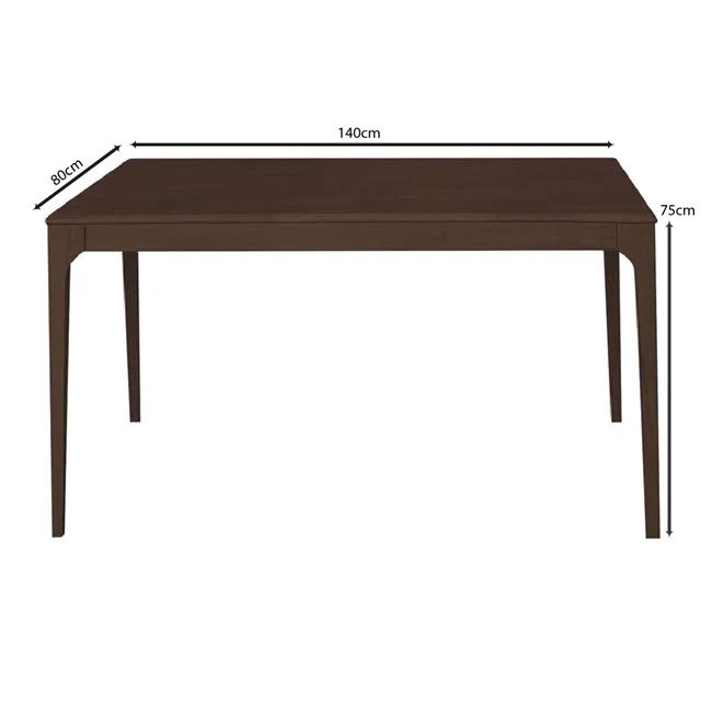 Τραπέζι τραπεζαρίας "CARTER" απο ξύλο σε χρώμα καρυδί 140x80x75