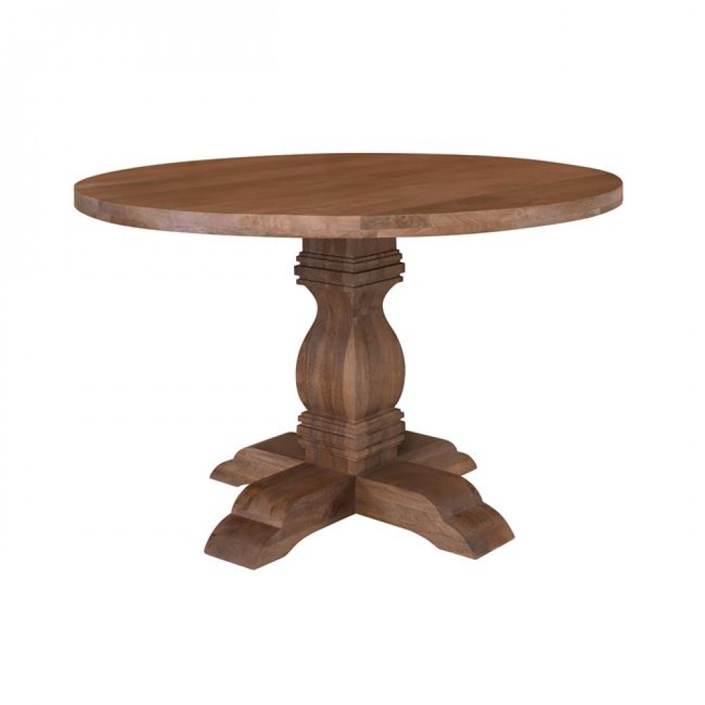 Τραπέζι ροτόντα "ATLAS" απο ξυλό και απόχρωση καρυδί Φ120/76