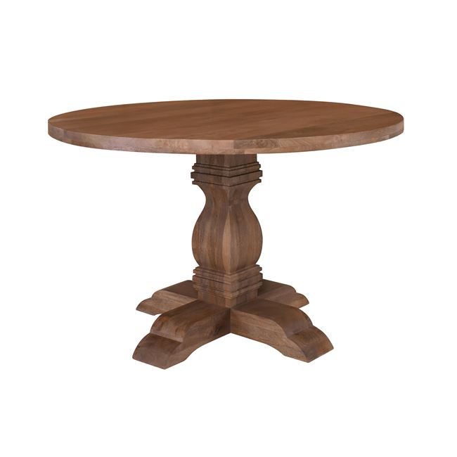 Τραπέζι ροτόντα "ATLAS" απο ξυλό και απόχρωση καρυδί Φ120/76