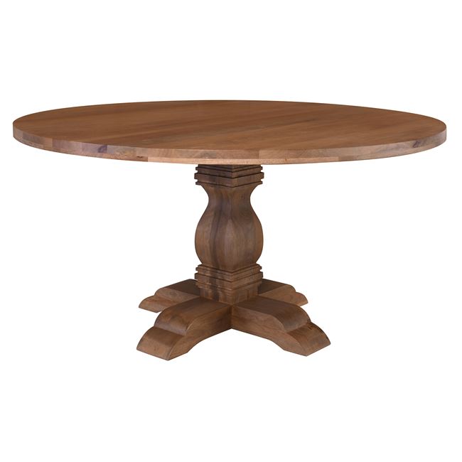 Τραπέζι ροτόντα "ATLAS" απο ξυλό και απόχρωση καρυδί Φ150/76