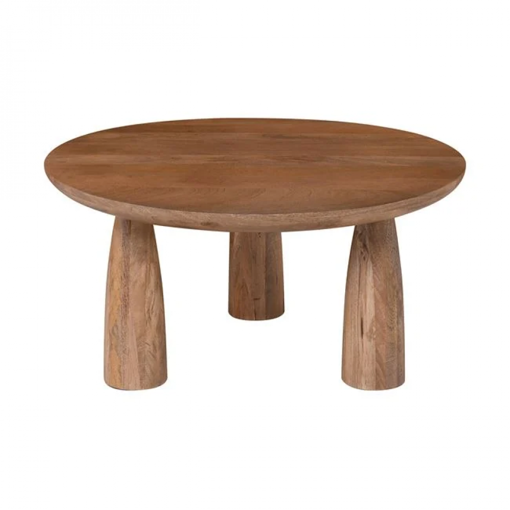 Τραπεζάκι σαλονιού "AZTEC" απο ξύλο σε απόχρωση καρυδί Φ75/37