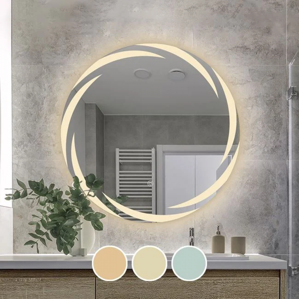 Καθρέπτης τοίχου "LED-1" φωτιζόμενος Φ80