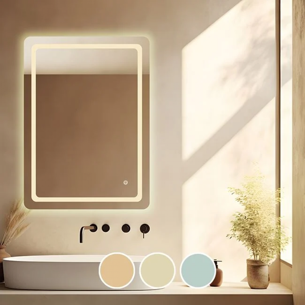 Καθρέπτης τοίχου "LED-6" φωτιζόμενος 60x80