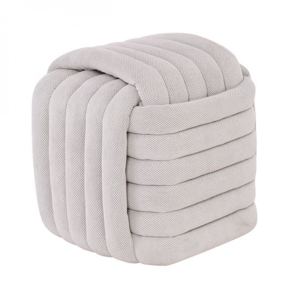 Σκαμπό βοηθητικό "TAB" απο ύφασμα σε χρώμα γκρι 47x47x44