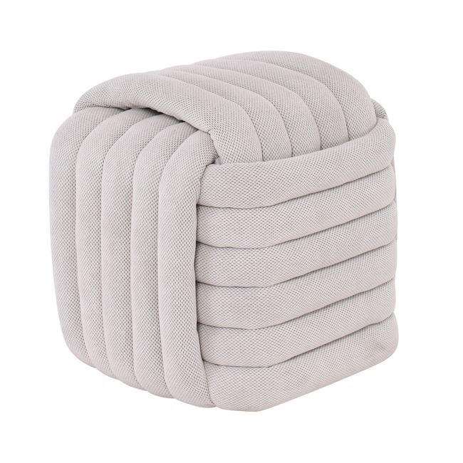 Σκαμπό βοηθητικό "TAB" απο ύφασμα σε χρώμα γκρι 47x47x44