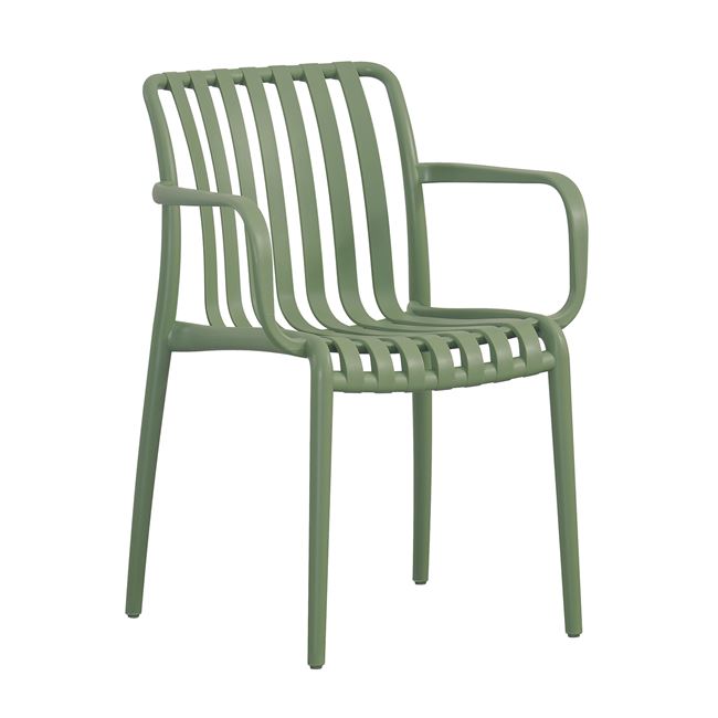 Πολυθρόνα εξωτερικού χώρου "MODA-H" από PP σε πράσινο χρώμα 54x57x80