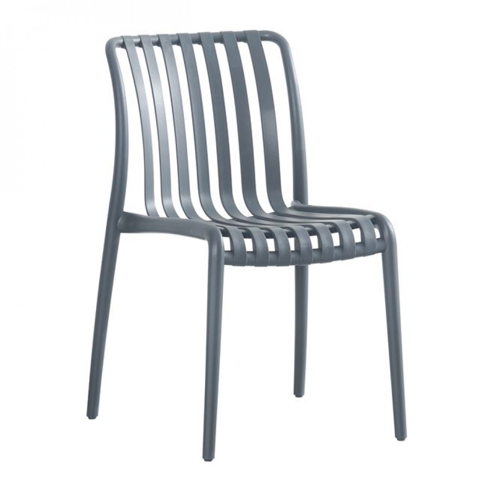 Καρέκλα "MODA-H" από PP σε ανθρακί χρώμα 52x57x80