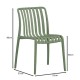 Καρέκλα "MODA-H" από PP σε πράσινο χρώμα 52x57x80