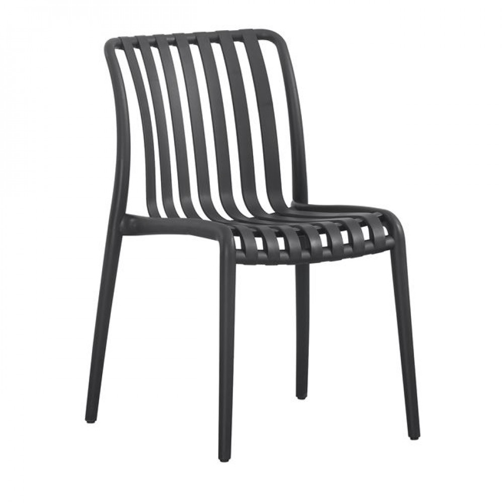 Καρέκλα "MODA-H" από PP σε μαύρο χρώμα 52x57x80