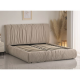 Κρεβάτι διπλό "TOKYO" από ύφασμα σε χρώμα μπεζ 160x200
