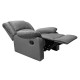 Πολυθρόνα relax "EVA" από τεχνόδερμα σε σκούρο γκρι χρώμα 84x91x102
