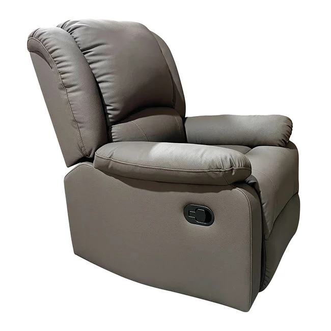 Πολυθρόνα relax "EVA" από τεχνόδερμα σε καφέ χρώμα 84x91x102