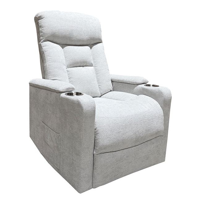 Πολυθρόνα lift-relax "NANCY" από ύφασμα σε γκρι χρώμα 77x94x109