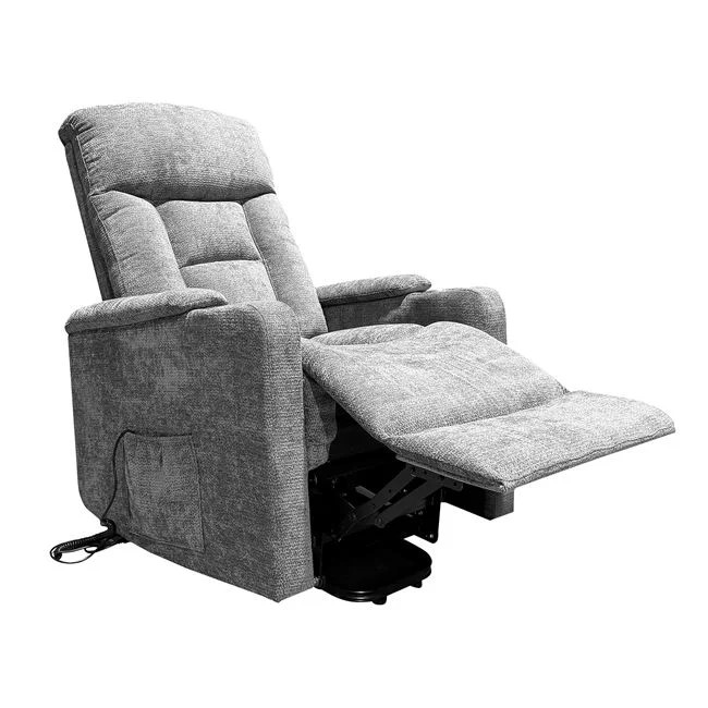 Πολυθρόνα lift-relax "NANCY" από ύφασμα σε σκούρο γκρι χρώμα 77x94x109