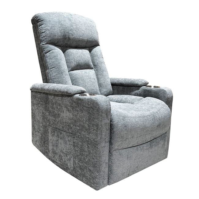 Πολυθρόνα lift-relax "NANCY" από ύφασμα σε σκούρο γκρι χρώμα 77x94x109