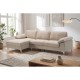 Καναπές σαλονιού "ALEX" με δεξιά γωνία απο ύφασμα σε χρώμα μπεζ 264x132x75/80