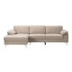 Καναπές σαλονιού "ALEX" με δεξιά γωνία απο ύφασμα σε χρώμα μπεζ 264x132x75/80