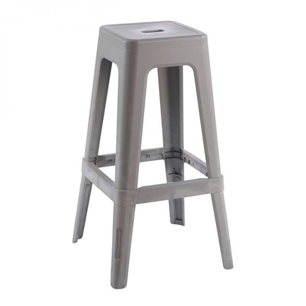 Σκαμπώ μπαρ "RELIX PP" απο PP σε μπεζ χρώμα 42x42x76