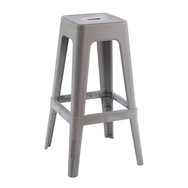 Σκαμπώ μπαρ "RELIX PP" απο PP σε μπεζ χρώμα 42x42x76