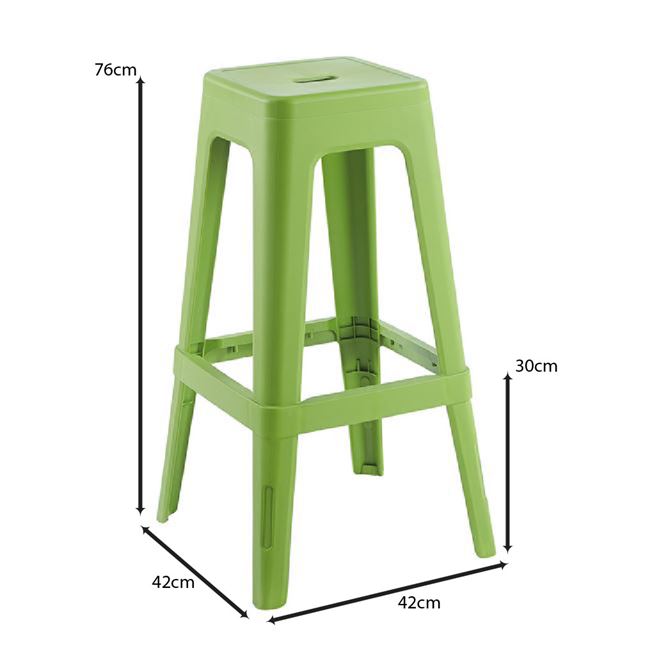 Σκαμπώ μπαρ "RELIX PP" απο PP σε lime χρώμα 42x42x76