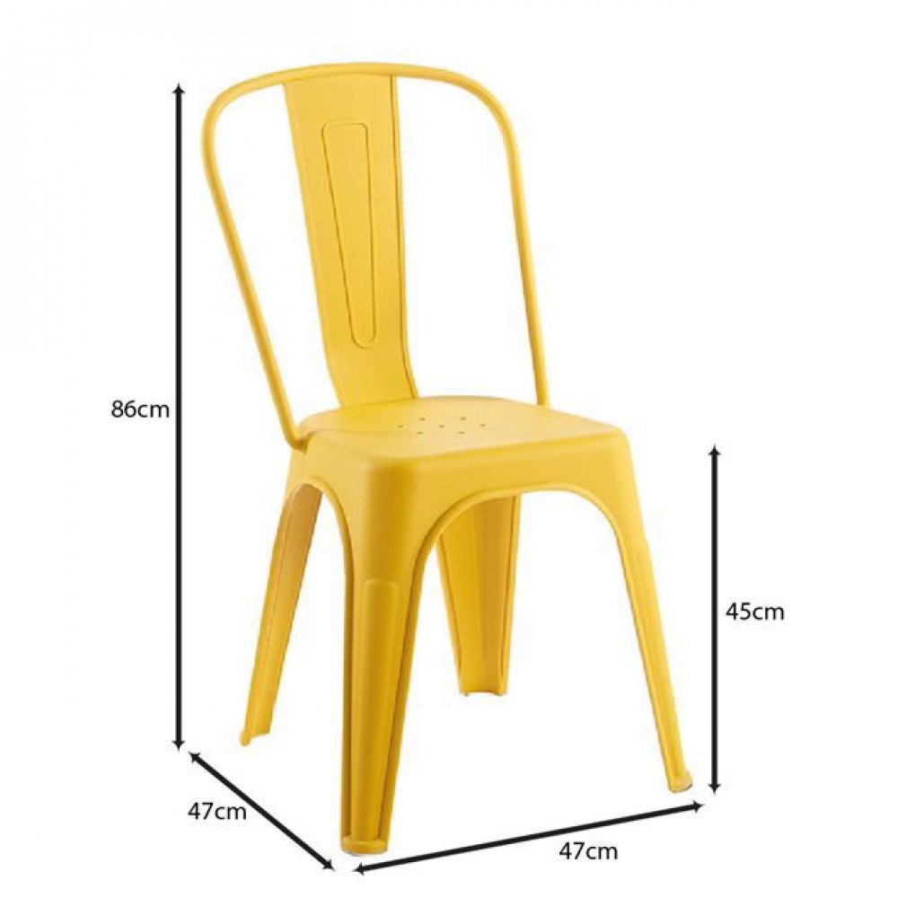 Καρέκλα "RELIX PP" απο PP σε κροκί χρώμα 47x47x86