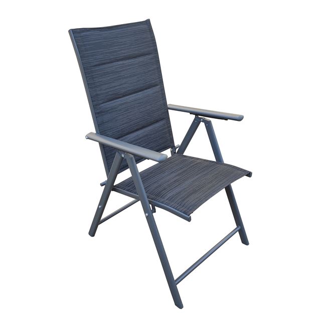 Πολυθρόνα "YARD" απο μέταλλο/textilene σε χρώμα ανθρακί 69x55x102