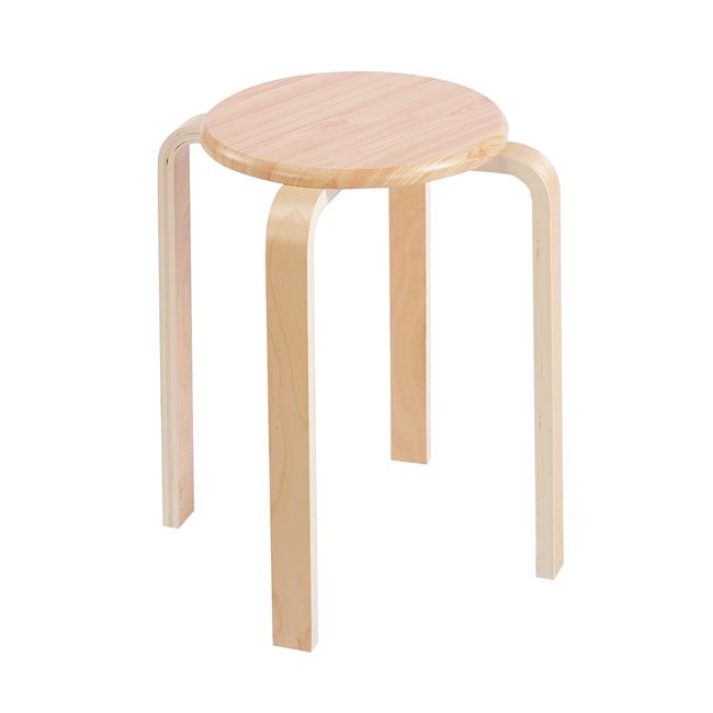 Σκαμπώ βοηθητικό "HAMILTON-W" από σημύδα/MDF σε φυσικό χρώμα Φ29x45