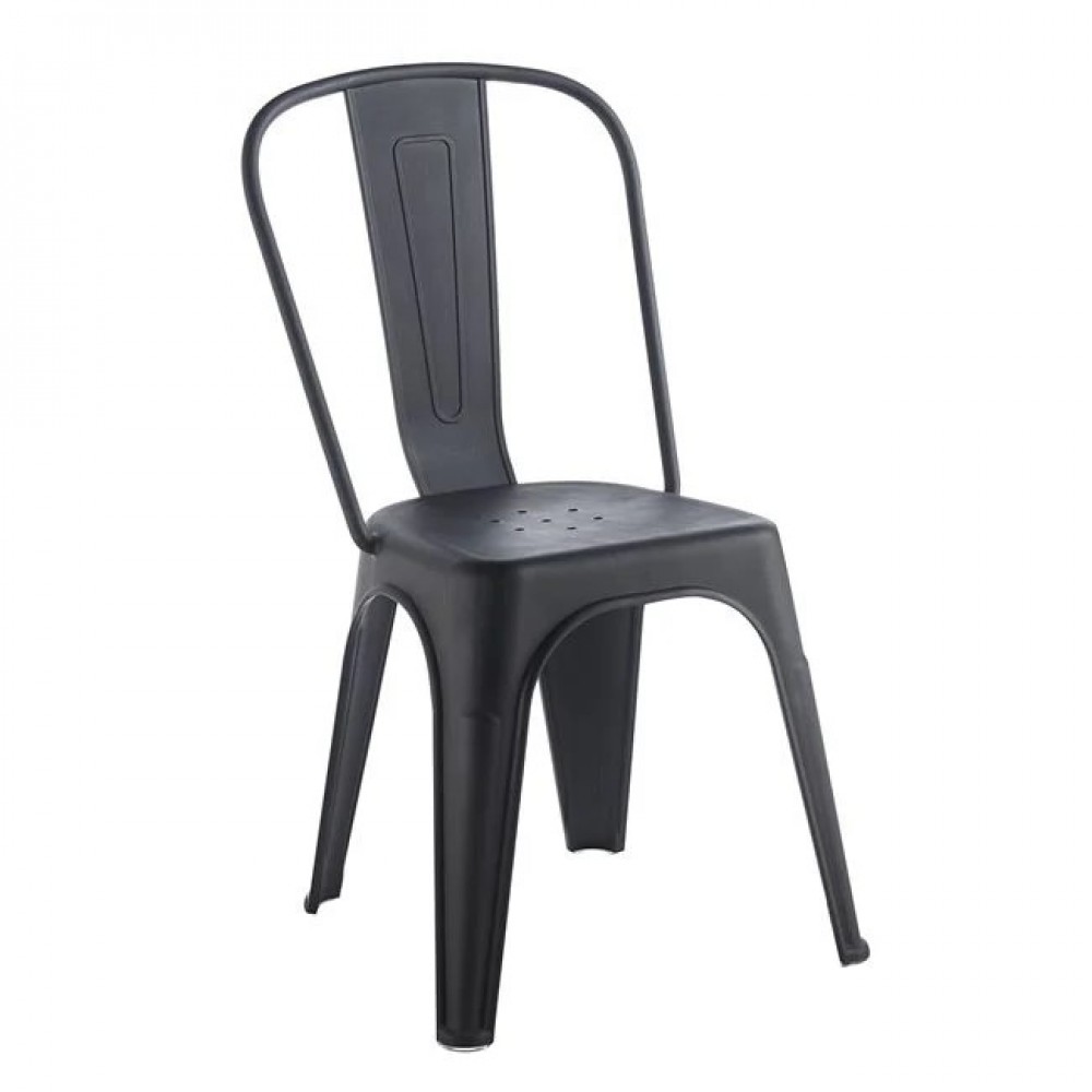 Καρέκλα "RELIX PP" απο PP σε μαύρο χρώμα 47x47x86