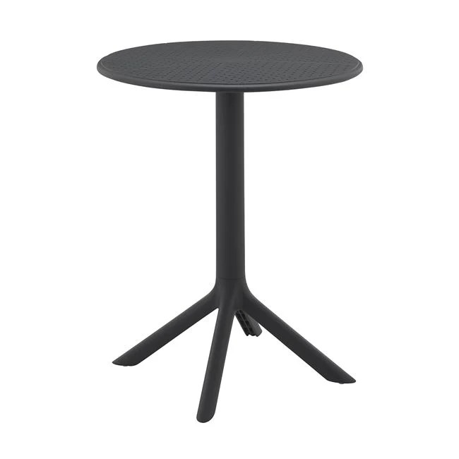 Τραπέζι κήπου "MODA-H" απο PP-UV σε ανθρακί χρώμα Φ60x75