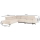 Καναπές δεξιά γωνία "MASSIMO"  από ύφασμα σε χρώμα μπεζ 289x229x107