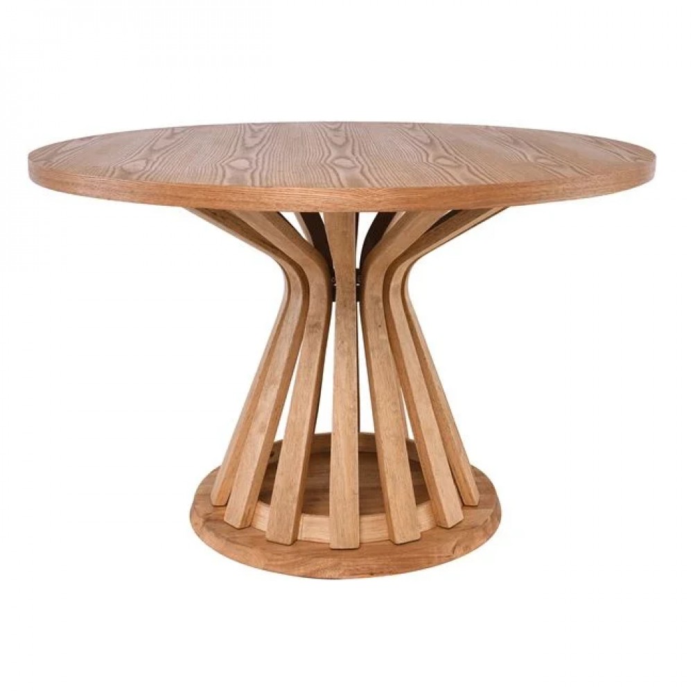 Τραπέζι τραπεζαρίας ροτόντα "FABIO" σε φυσικό χρώμα 120x75